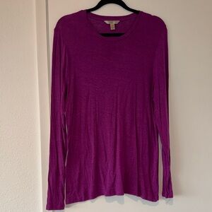 Banana Republic Women's Purple Long Sleeve Top - XL
